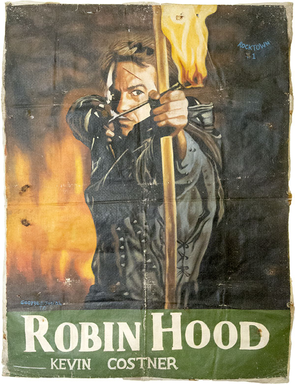 painted poster, liberia, movie poster